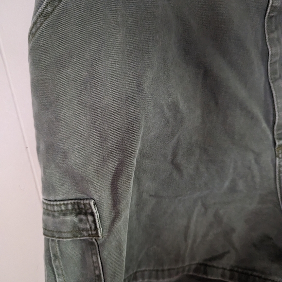 Vintage RIVETED BY LEE Cargo Shorts Size 18 M Olive Green 90 - Picture 7 of 8